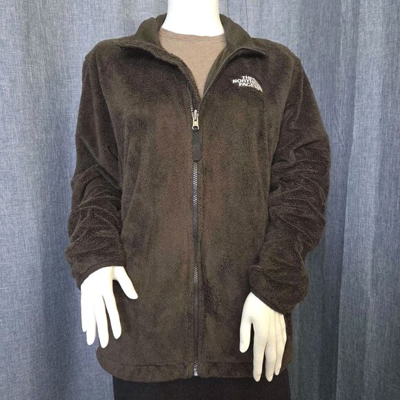 NORTH FACE Osito Fleece Jacket Women’s XL Full Zip Chocolate Brown - Picture 2 of 10